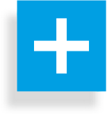 Plus-Symbol in blauem Quadrat – Icon für individuelle Benefits bei der dbs Delta Service Business GmbH.